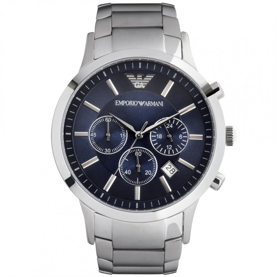 AR2448 GENTS SILVER STAINLESS STEEL WATCH